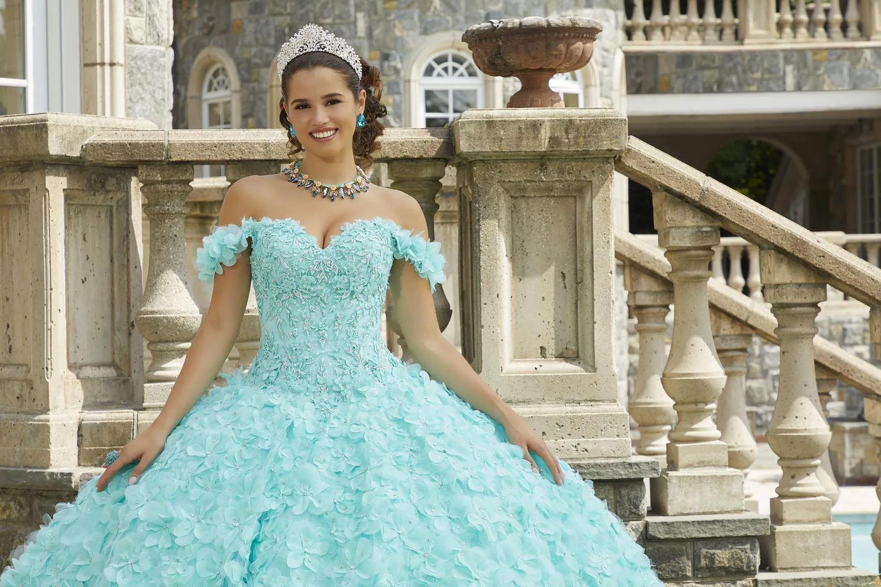 Vizcaya by Morilee Floral Fantasy Quince Dress 89403
