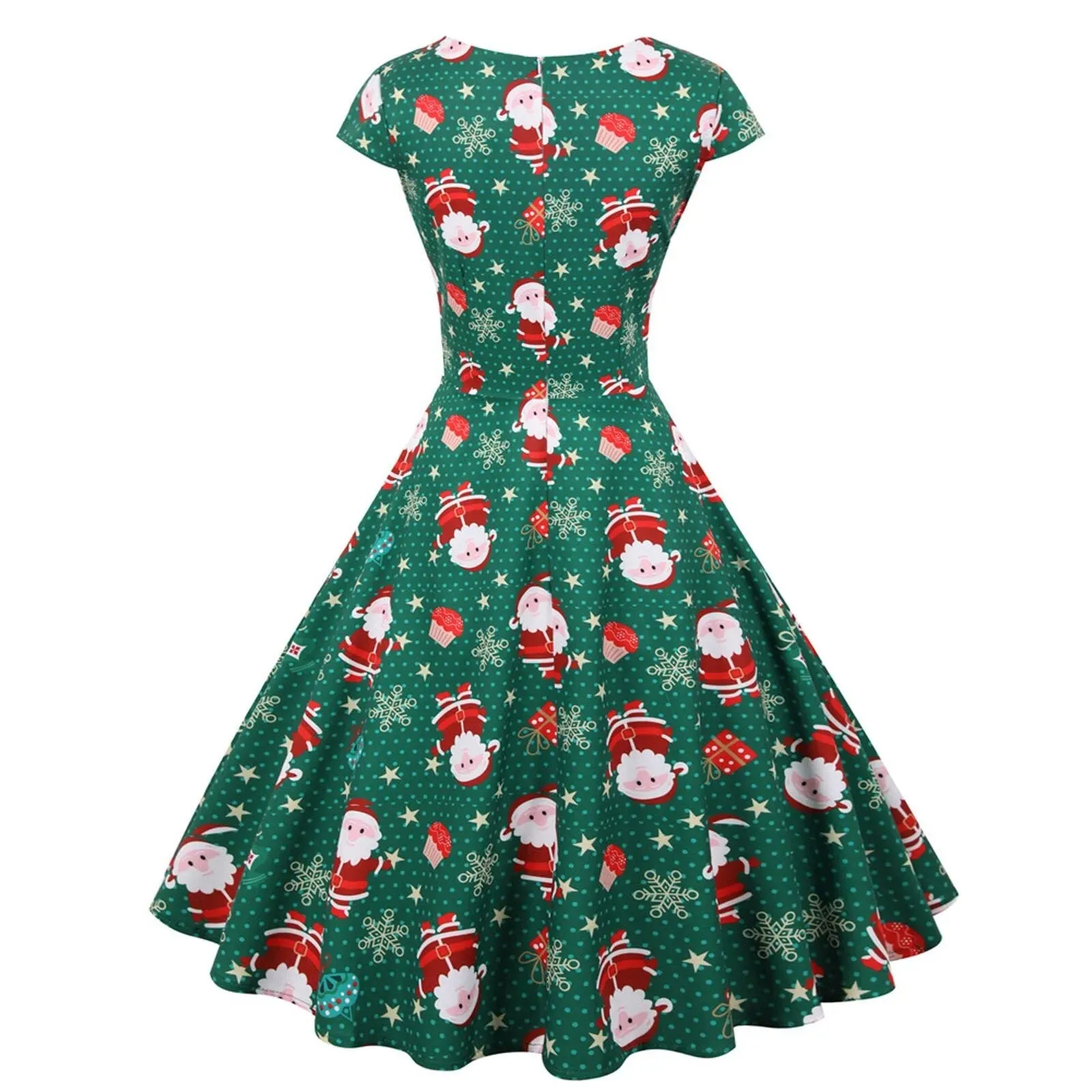 Women Vintage Christmas Versatile Dress