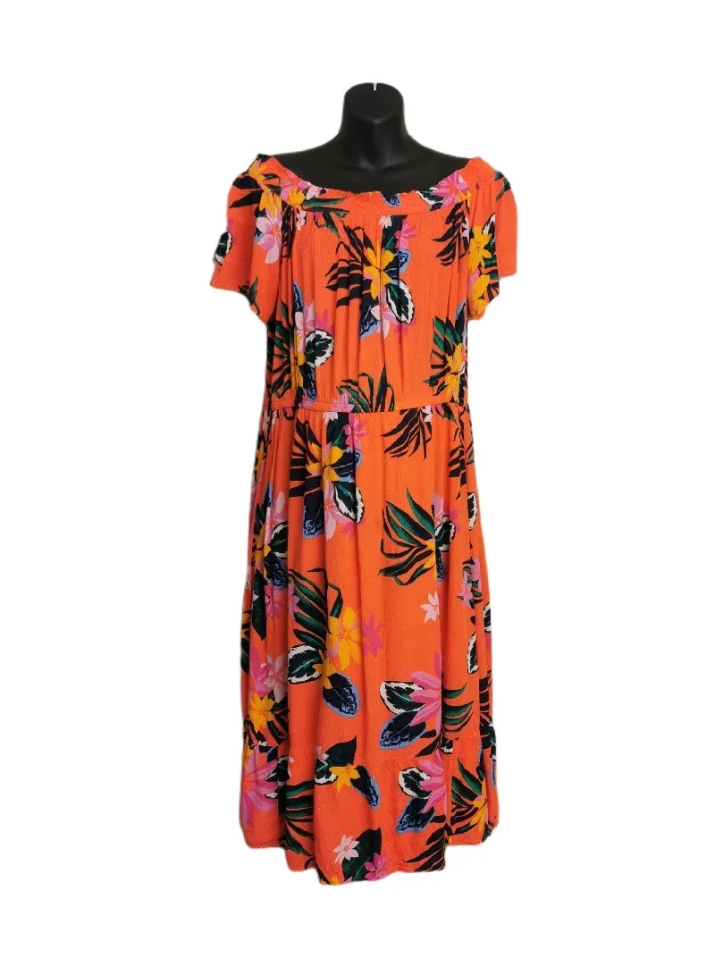 WOMENS SIZE XL - OLD NAVY MATERNITY, Long Floral Dress VGUC B45